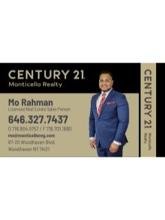 Mo Rahman from CENTURY 21 Monticello Realty